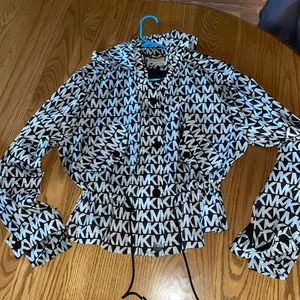 MK logo printed windbreaker